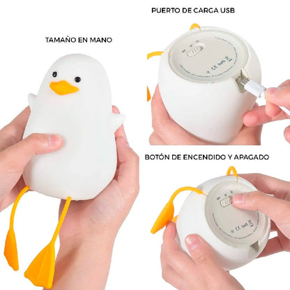 Lámpara LED de noche para niños Pato